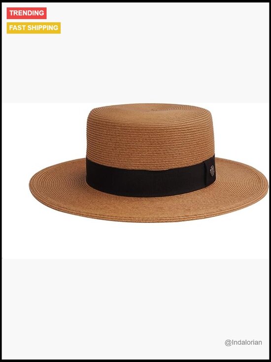 Fine Braid Straw Sun Hat with UPF50+ Crushproof for Travel Beach main image 5
